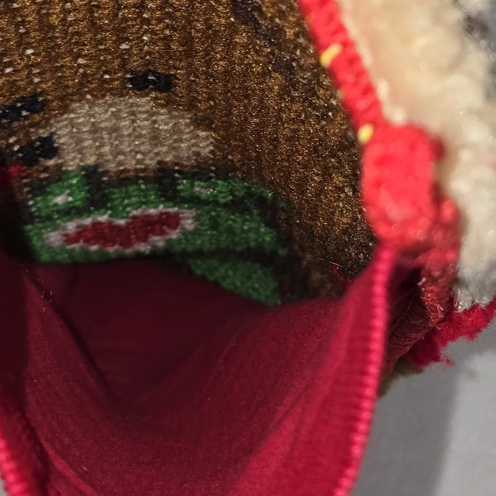 VTG Latch Hook Teddy‎ Bear Christmas Stocking Finished 20